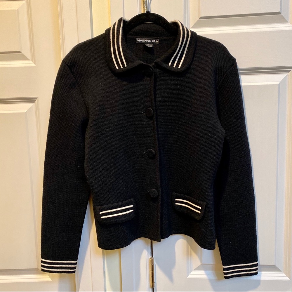 Vivienne Tam Black Varsity Jacket